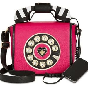 Betsey Johnson hot pink phone purse